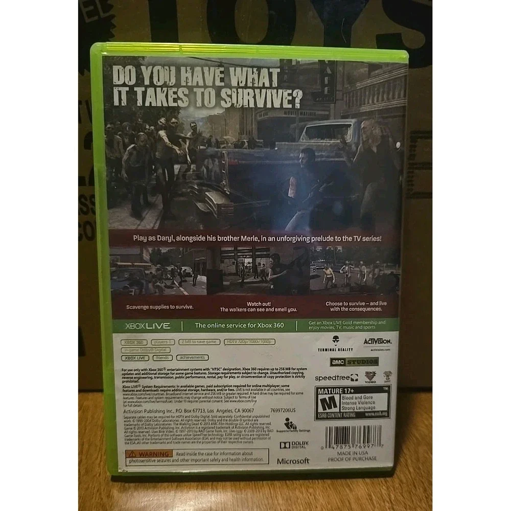 Walking Dead Survival Instinct - Microsoft Xbox 360 Pristine Tested Authentic